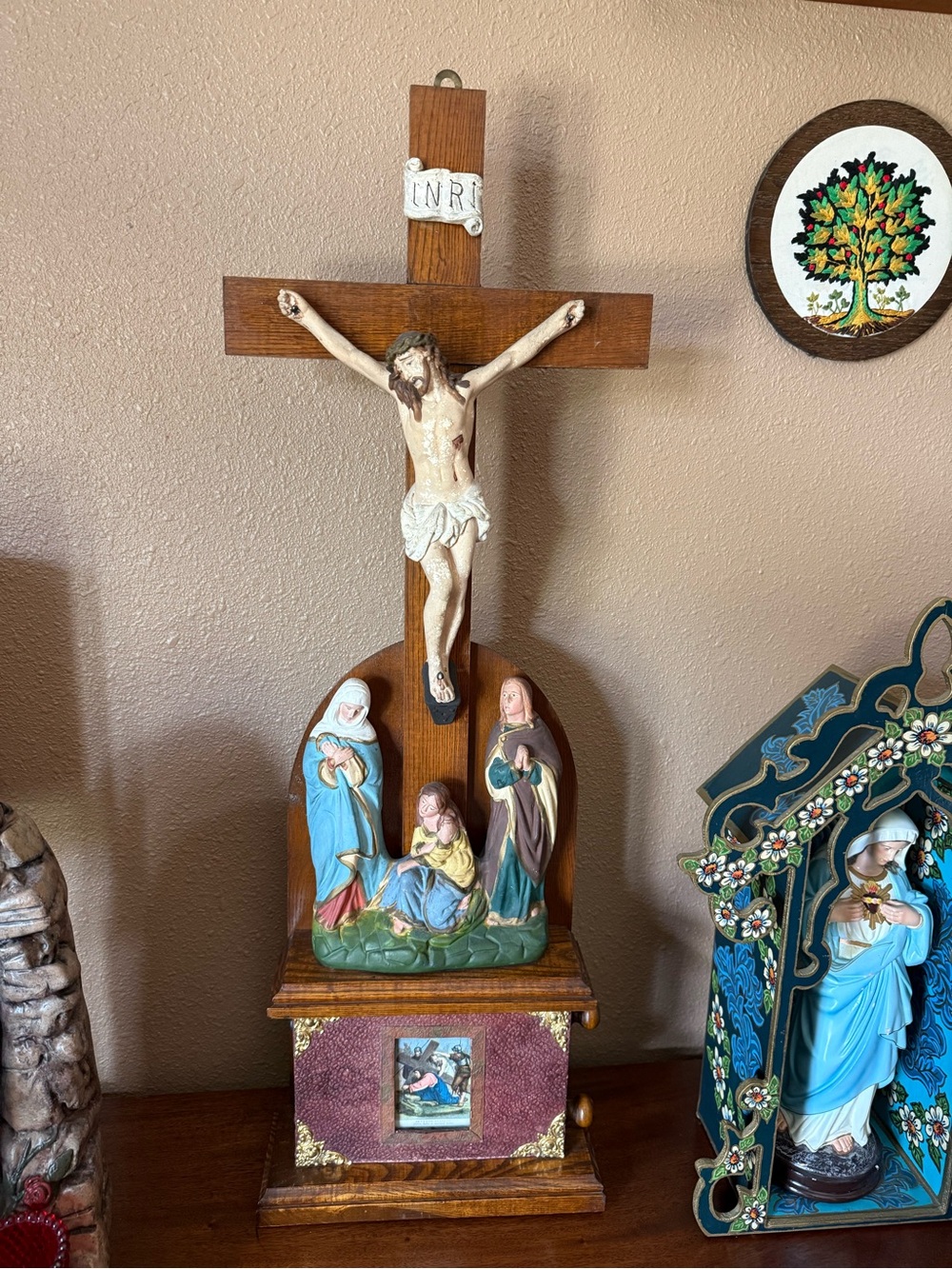 Antique tabletop Stations of the Cross